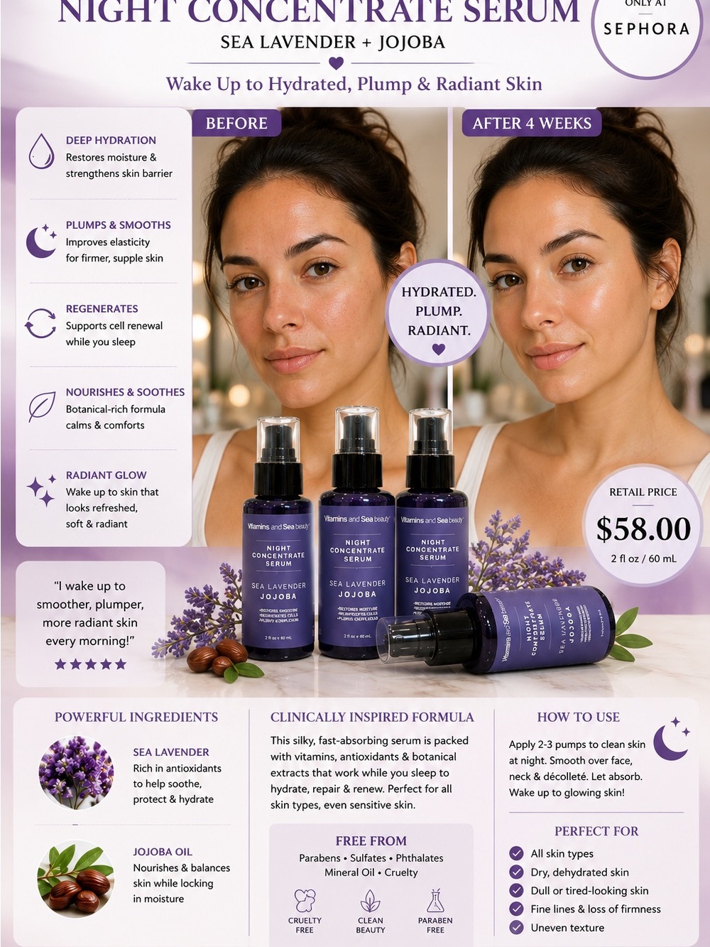 Vitamins And Sea π Beauty Night Concentrate Serum - - Picture 3 of 8